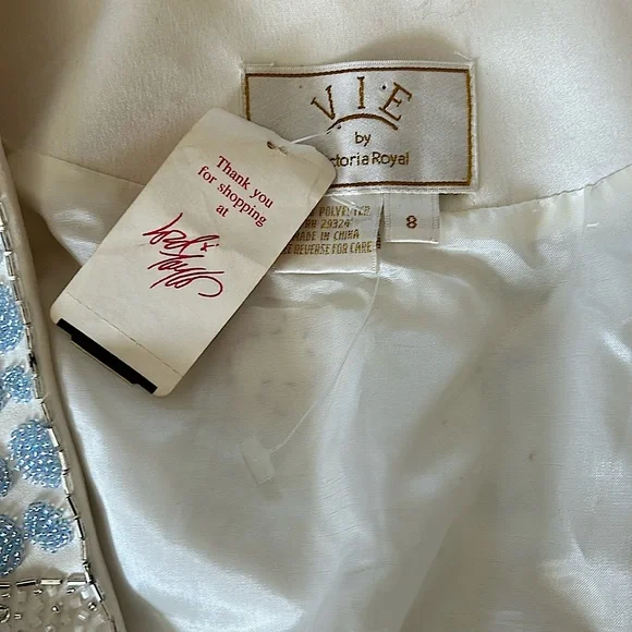 Vie by Victoria Royale NWT Vintage Yellow Beaded Blazer Jacket Coat **Sz 8**🌸🌸 - Picture 9 of 9